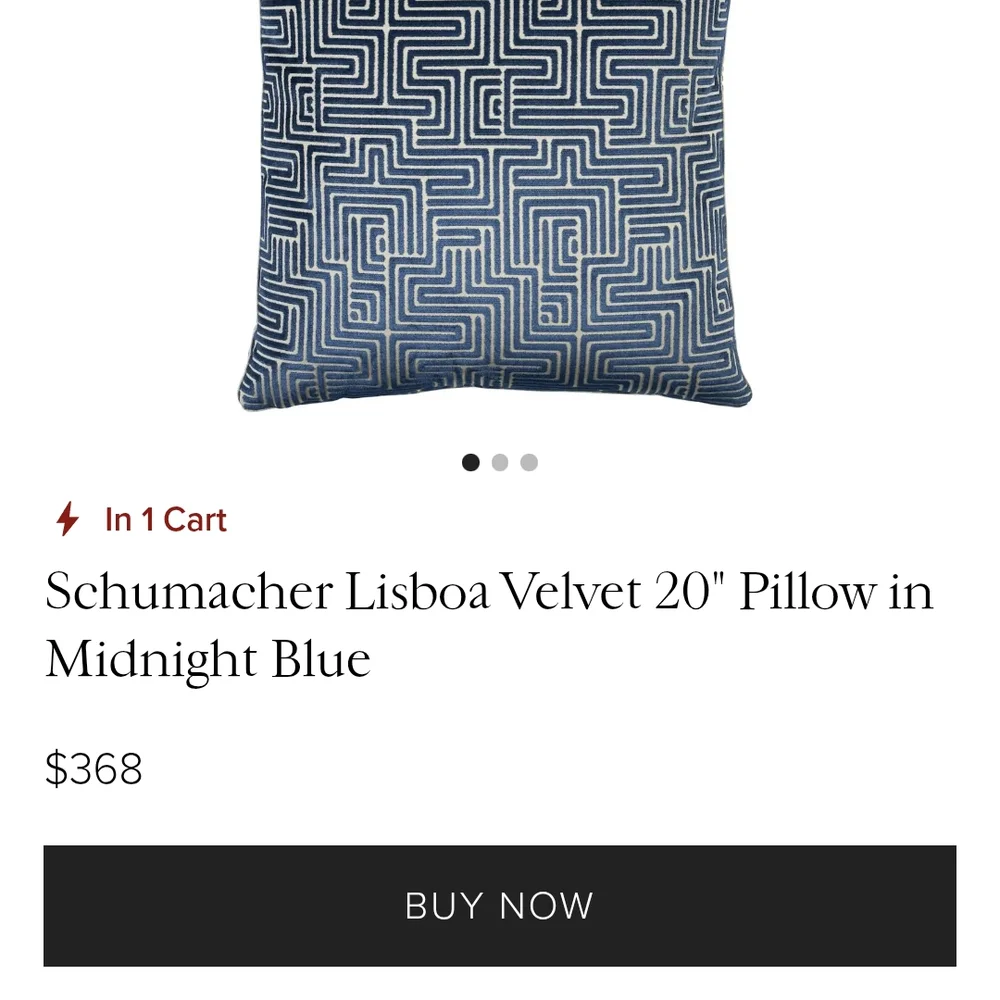 Navy Geometric Accent Pillow cover designer Schumacher